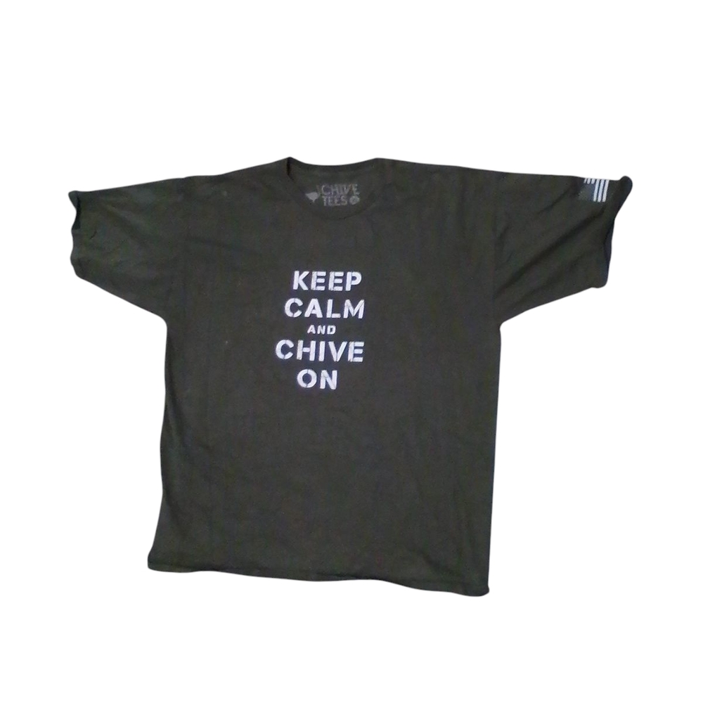 Keep Calm and Chive On T-Shirt Men's XL